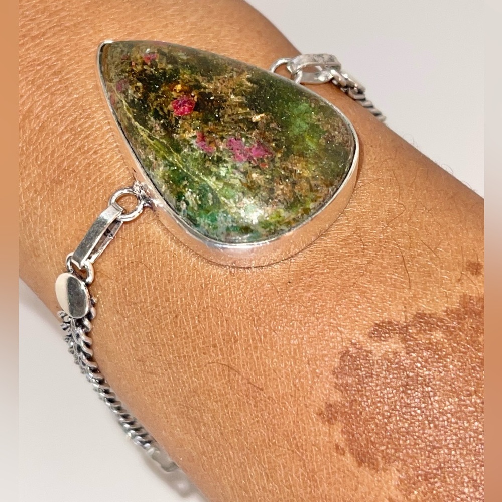 Ruby & Fuschite Stone Bracelet